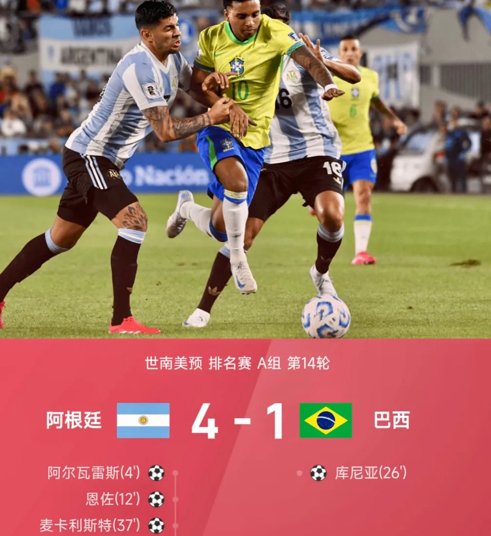 南美锦标赛决赛，阿根廷队力克巴西夺冠